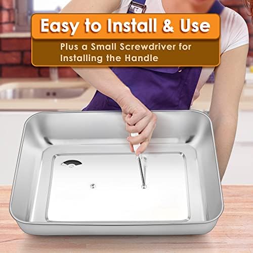 Leonyo Basting Cover Set of 2, 13x9 In Rectangular Cheese Melting Dome Lid - Image 5