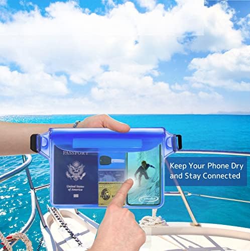 AiRunTech Waterproof Pouch with Waist Strap (2 Pack) | Beach Accessories Best Way to Keep Your Phone and Valuables Safe and Dry | Perfect for Boating Swimming Snorkeling Kayaking Beach Pool Water Park - Image 5