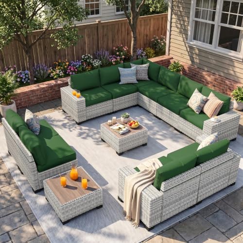 Outdoor Patio Furniture Set PE Wicker Rattan Outdoor Sectional Sofa by MuphyersPatioFurniture