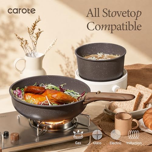 CAROTE 27pcs Pots and Pans Set Non Stick, Detachable Handle Cookware - Image 5