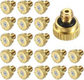M METERXITY 20-Pack Brass Misting Nozzles, 0.031inch/0.8mm Orifice Heavy Duty 10/24 UNC Screw Thread Misting Nozzle Plug for Outdoor Spray Cooling System/Patio Mist System/Dust Control by MMETERXITY