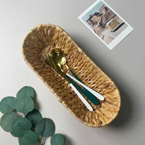 Rustic Woven Storage Serving Basket for Snacks and Cutlery - Image 6