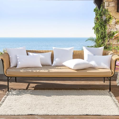 MIULEE Pack of 2 28x28 Inch Outdoor Pillow Inserts - Image 6