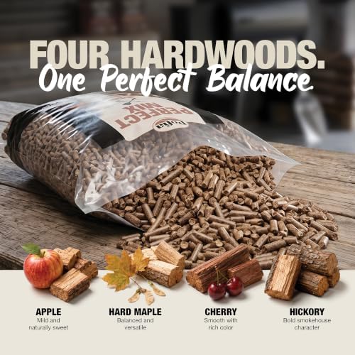 Natural Hardwood Wood Pellets for Pellet Grill & Pellet Smoker by Pofia Perfect Mix, Hickory, Cherry, Apple & Hard Maple Blend, Smoky BBQ Flavor for Meat, Brisket, Pork & Chicken, 40 Lb Bag - Image 3