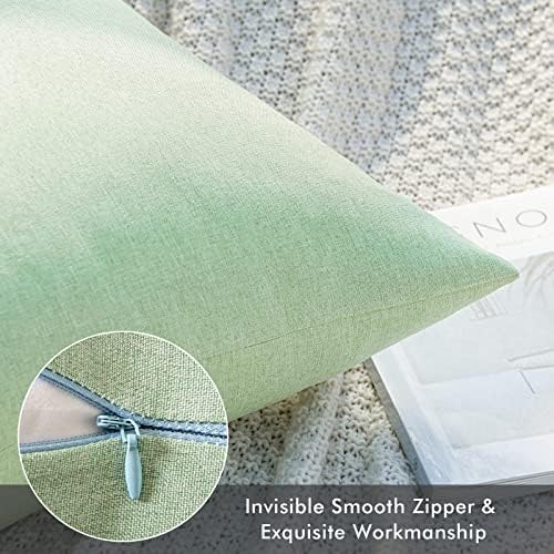 MIULEE Decorative Outdoor Pillow Covers Waterproof 18x18 Sage Green - Image 3