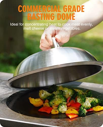 Homenote Griddle Accessories Kit with 12.5 Inch Dome and Smash Burger Press - Image 3