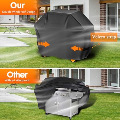 Aoretic Grill Cover, 44 inch BBQ Gas Grill Cover for Outdoor Grill, Grill Cover Barbecue Waterproof, Anti-UV for Weber Char-Broil Monument Nexgrill Spun Charbroil - Image 5