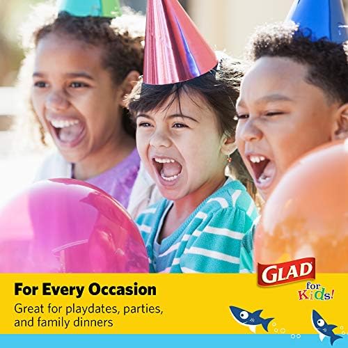 Glad for Kids Disposable Paper Plates, Sharks, 8.5 Inch, 20 Count - Image 5
