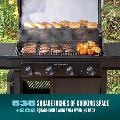 Charbroil Pro Series with Amplifire Infrared Technology 4-Burner Propane Gas Grill and Griddle Cabinet, Black - 463279224 - Image 4