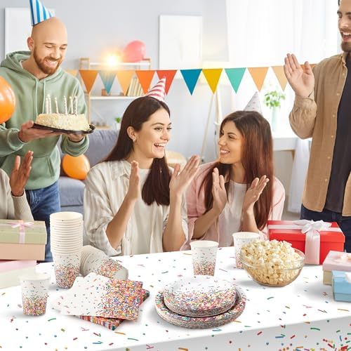Kochorie 97 PCS Confetti Sprinkles Tableware Set - Image 6