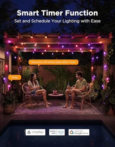 Govee S14 Bulb Outdoor String Lights 2, 144ft RGBICWW, 45 LED Bulbs, IP66 - Image 6