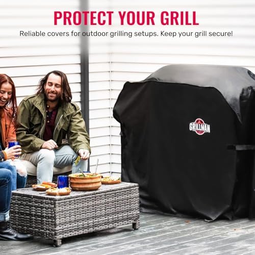 Grillman Waterproof BBQ Grill Cover for Outdoor Grills, 52 Inch, Black - Image 2