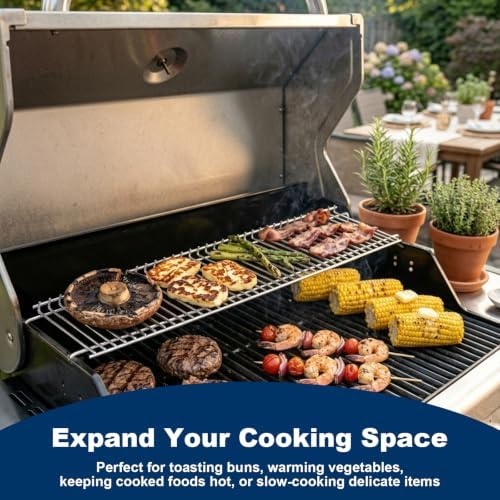 LS'BABQ Grill Warming Rack for Nexgrill Home Depot 720-0896X & 720-0898, Stainless Steel Upper Warming Rack Replacement Parts for Nexgrill Deluxe 6-Burner Gas Grills, 32" x 7" - Image 6