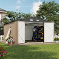 Devoko 10x12 FT Outdoor Storage Shed, Brown by DEVOKO