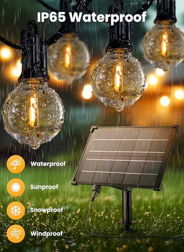 Brightown 208FT 102LED Solar String Lights Outdoor with Remote & USB Port - Image 3