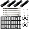 Kit DG281 4PK Replacement for Home Depot Nexgrill 720-0830H, 5 Burner 720-0888 720-0888N 720-0888S Gas Grill, 4pk Grill Burner, Heat Plate, igniters, Cooking Grates Parts 13.25 x 17" each by DirectStore