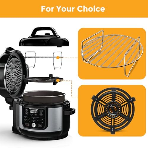 GWY Air Fryer Accessories for Ninja Foodi 6.5QT FD302 Air Fryer Pressure Cooker, 9.2'' Round Air Fryer Replacement Parts for Ninja Foodi 5QT FD101 6.5QT OS301 Instant Pot Pro Duo 8 QT Air Fryer - Image 6