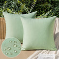 MIULEE Decorative Outdoor Pillow Covers Waterproof 18x18 Sage Green by MIULEE