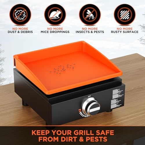 17" Silicone Griddle Mat for Blackstone 17 Inch Grill, Heavy Duty Food Grade Silicone Griddle Cover, Protect Your Grill from Dirt & Rust All Year Round - Image 3