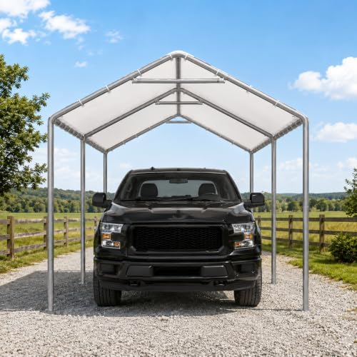 Aoxun 10x15 FT Outdoor Carport Canopy, All-Weather Metal Garage Tent by Aoxun