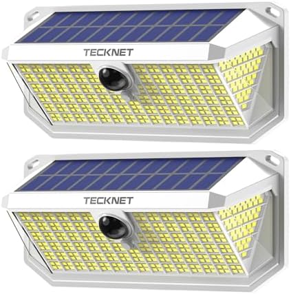 TECKNET 416 LED Solar Lights Outdoor Motion Sensor Waterproof 4200lm,2 Pack by Tecknet