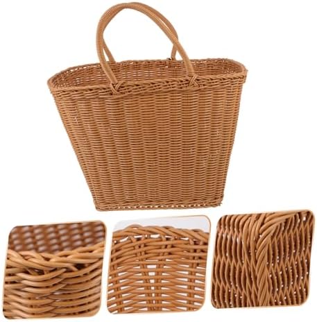 Handmade Woven Picking Basket, Decorative Rural Style Storage Holder - Image 2