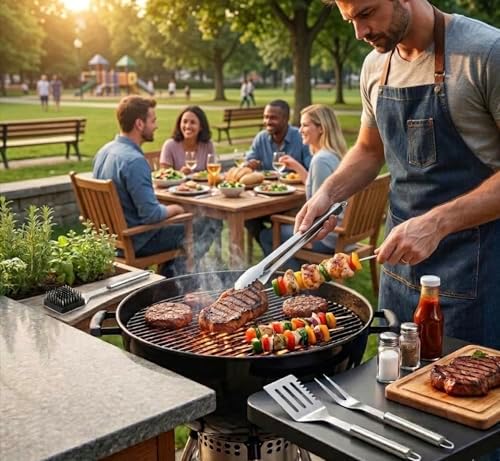 Stainless Steel BBQ Grill Tool Set, 4 Piece - Image 3
