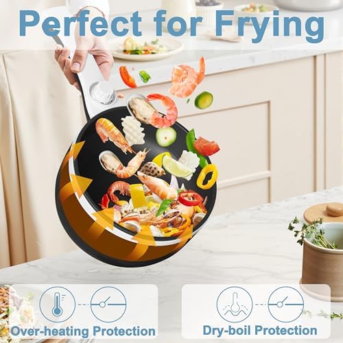 Dezin Hot Pot Electric, 1.5L Non-Stick Portable Electric Pot, Dual Power - Image 2