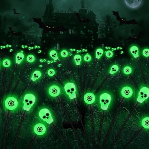 vignuto Halloween Decorations Outdoor, Scary Eyeball Lights,4PACKS 32LED,IP65 Waterproof,Halloween Decor for Garden/Yard/Patio/Lawn/Pathway(Green) by Unknown