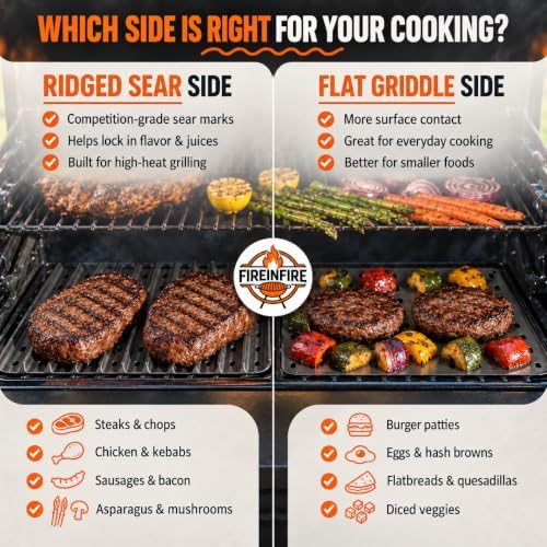 BAC772 Reversible Grill Grate for Traeger Woodridge & ModiFIRE Grills - Image 7