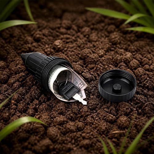 Sprinkler Head Key Hider, Realistic Sprinkler Hide a Key Holder Outside Waterproof & Discreet Outdoor Secret Storage Container for Hidden Spare Keys Cashes & Small Items for Garden Emergency Backup - Image 3