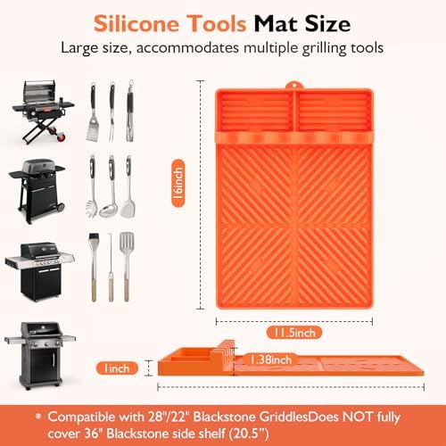 16”×11.5” Silicone Grill Mat for Blackstone Barbeque Grill Accessories - Image 4