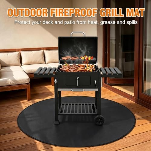 40" Round Fire Pit Mat for Solo Stove Bonfire - Fireproof Under Grill Mat for Outdoor Grill & Portable Camping Stove - Ideal Solo Stove Accessory - Image 4