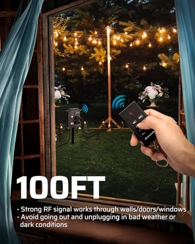 DEWENWILS Outdoor Power Stake Timer with Remote Control, Dusk to Dawn Timer - Image 3