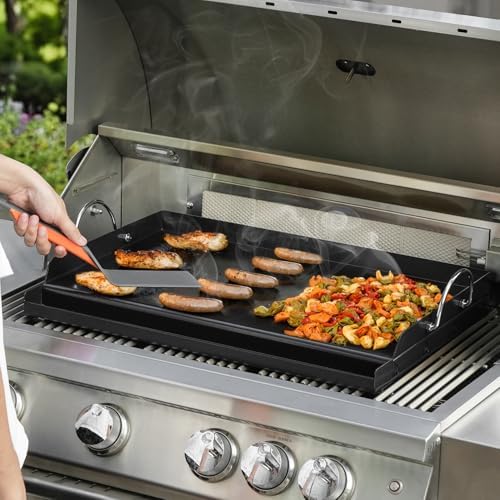 onlyfire Universal BBQ Griddle with Handles for Most Grills, 18" x 12.5" - Image 5