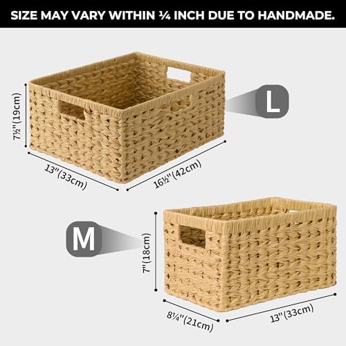 GRANNY SAYS Extra Large Wicker Baskets with Handles, Woven Baskets, 1-Pack - Image 6