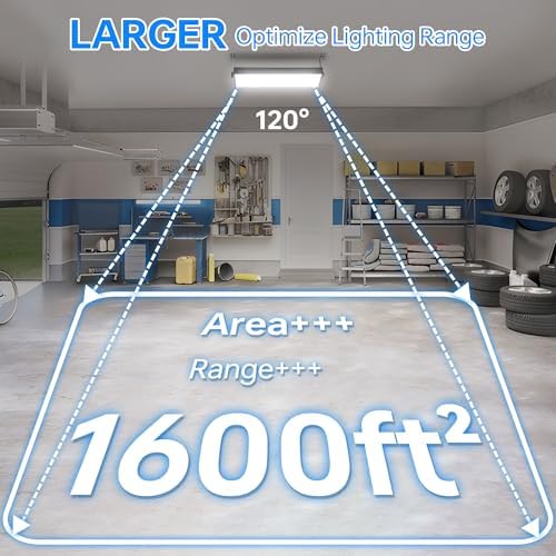 YQNLIFA 150W LED Shop Light, 18000LM 6000K Waterproof Garage Lights, 4 Pack - Image 2