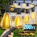 200FT Solar String Lights Outdoor Waterproof, 72+2 LED Solar Powered Lights with Remote Control, 3 Light Modes & Dimmable, USB-C Charging for Patio, Backyard, Garden, Camping by luckystyle