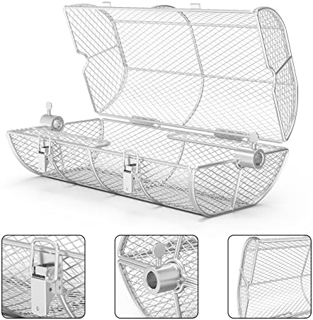 onlyfire Stainless Steel Universal Rotisserie Basket BBQ Grilling Basket - Image 4