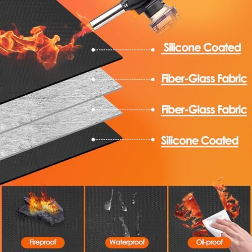 Large Under Grill Mats for Outdoor Grill Deck Protector, 80 x 59 x 0.02in - Image 2