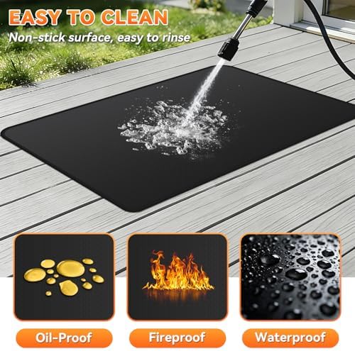 Under Grill Mats for Outdoor Grill - 72 x 39 Inch BBQ Deck Protector - Image 5