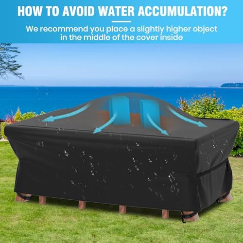 Patio Furniture Covers Waterproof Outdoor Table Cover 76"L x 54"W x 28"H - Image 5