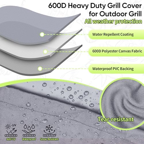 NEXCOVER Heavy Duty BBQ Grill Cover - 30 Inch, Waterproof, Fade Resistant, Rip Resistant for Weber, Brinkmann, Char Broil, Holland, Jenn Air - Image 3