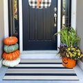 OJIA Outdoor Mats for Front Door 24"x51" Fall Porch Rug Striped Outdoor Rug by OJIA