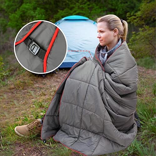 Outdoor Puffy Camping Blanket, Large Outdoor Blanket Waterproof, 55*79'' - Image 3