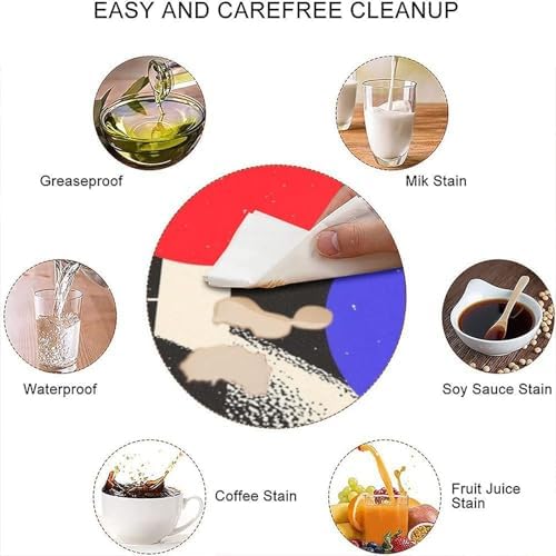 Stall Tablecloth, Modern Minimalism Pattern Printed on Stain Resistant Card Table Cover, Great for Picnics BBQs Daily Meals, Fit for 24" x 24" Square Tables - Image 4