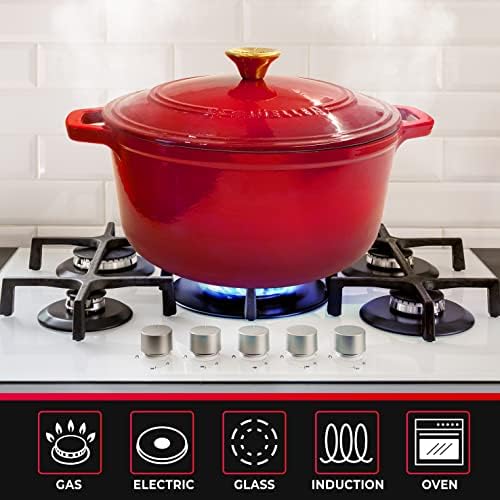 Mueller 6QT Enameled Cast Iron Dutch Oven with Lid, Heavy-Duty - Image 6