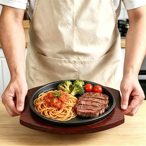 Cast Iron Fajita Plate, Skillet Pan, Steak Platter (9 inch with Base) - Image 5
