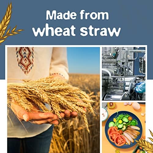 Teivio 32-Piece Plates and Bowls Sets for 8, Wheat Straw Dinnerware Sets - Image 7