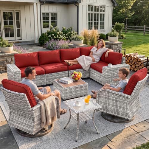 Outdoor Patio Furniture Set PE Wicker Rattan Outdoor Sectional Sofa by MuphyersPatioFurniture